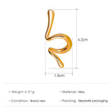 Geometric Distortion Snake Ear Cuff Earrings for Women
