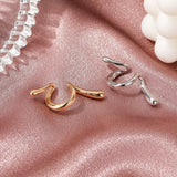 Geometric Distortion Snake Ear Cuff Earrings for Women