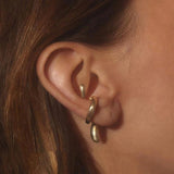 Geometric Distortion Snake Ear Cuff Earrings for Women