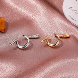 Geometric Distortion Snake Ear Cuff Earrings for Women