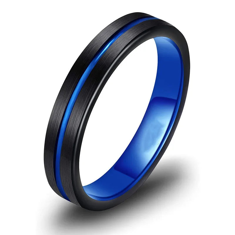 Rose Plated Stainless Steel Ring 4mm 8mm for Women Men