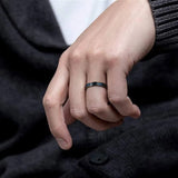 Rose Plated Stainless Steel Ring 4mm 8mm for Women Men