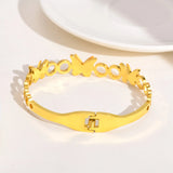 Butterfly Charm Bracelet for Women, Stainless Steel Cuff Bangle Gift