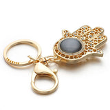 Hamsa Fatima Hand Eyes Keychain Charm Amulet Purse Bag Pendant K236