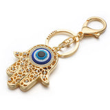 Hamsa Fatima Hand Eyes Keychain Charm Amulet Purse Bag Pendant K236