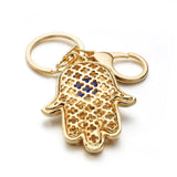 Hamsa Fatima Hand Eyes Keychain Charm Amulet Purse Bag Pendant K236