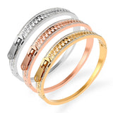 Crystal Zipper Bracelet Stainless Steel Bangle for Women
