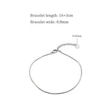 925 Silver Snake Chain Friendship Bracelet YBR152