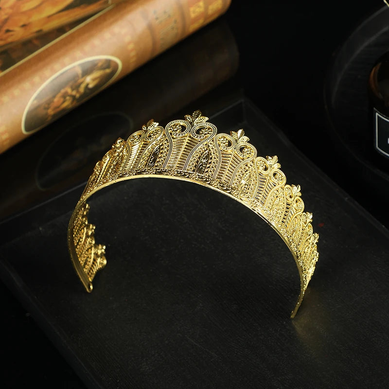 Morocco Crown Women Tiaras African Bride Hair Jewelry Forehead Sequins