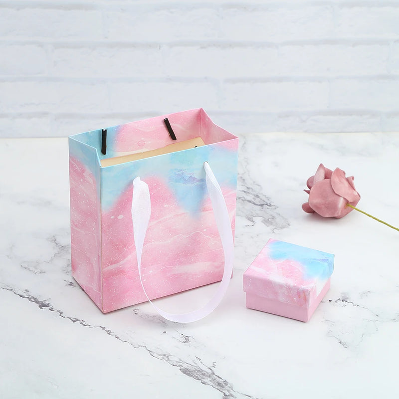 Flamingo Print Jewelry Packing Organizer Box & Bag Set