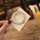 Pearl Barrettes 14K Round Hair Je