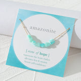Women's Green Pink Stone Short Necklace 16 Inch