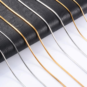 Stainless Steel Snake Chain Necklaces 1.2/1.5/2.0mm