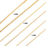 Stainless Steel Snake Chain Necklaces 1.2/1.5/2.0mm