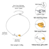 925 Silver Anklet Women Rose Flower Chain Jewelry Mix&Match Daily