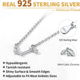 925 Silver Anklets Women Zodiac Sign Boho Beach Foot Jewelry