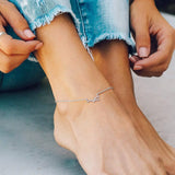 925 Silver Anklets Women Zodiac Sign Boho Beach Foot Jewelry