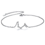 925 Silver Anklets Women Zodiac Sign Boho Beach Foot Jewelry