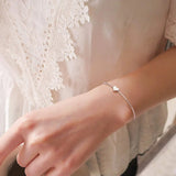 Tiny Heart Love Bracelet 925 Sterling Silver Dainty Charm Adjustable Gift