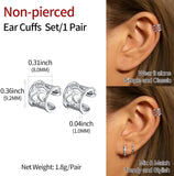 Irish Celtic Knot Ear Cuff 925 Sterling Silver Clip on Cartilage Earrings