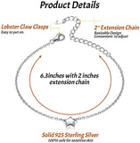 925 Silver Star Bracelet Dainty Chain Friendship Jewelry