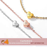Tiny Heart Love Charm Anklet 925 Sterling Silver Adjustable Foot Chain