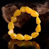 Chicken Butter Yellow Beeswax Bracelet Natural Honey Amber Rough Bracelet