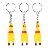 Chicken Keychain Screaming Squeeze Chain Rubber Small Kids Chain