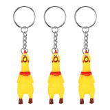 Chicken Keychain Screaming Squeeze Chain Rubber Small Kids Chain