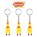 Chicken Keychain Screaming Squeeze Chain Rubber Small Kids Chain