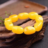 Yellow Fluorescent Floating Salt Water Bead Bracelet