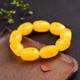 Yellow Fluorescent Floating Salt Water Bead Bracelet