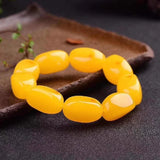 Yellow Fluorescent Floating Salt Water Bead Bracelet