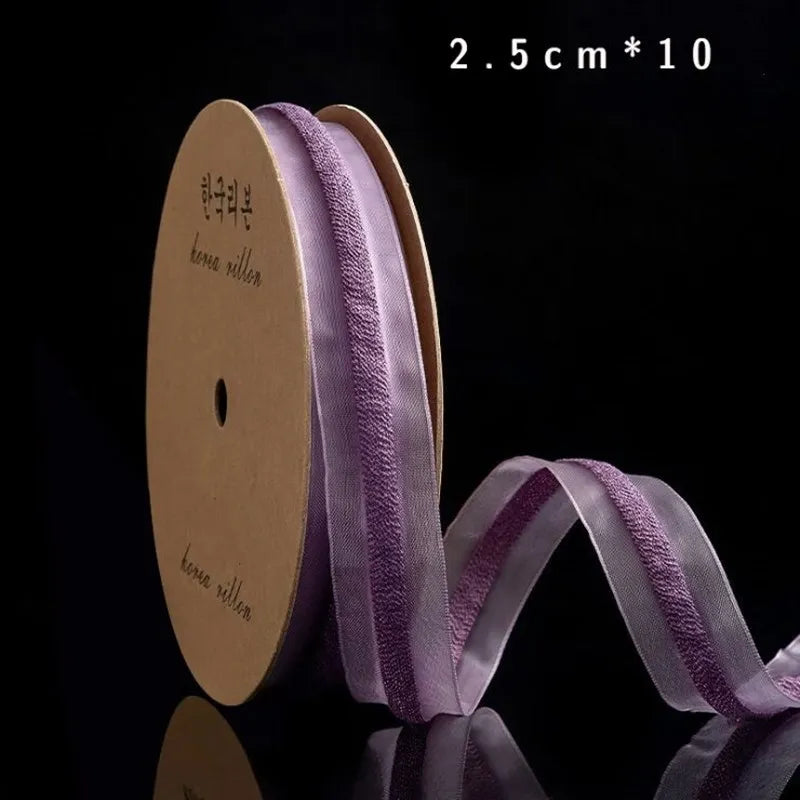 Chiffon Striped Yarn DIY Hair Decoration Ribbon 10 Yards