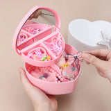 Pink Child Jewelry Organizer Desktop Storage Box