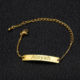 Child Name Bracelet Stainless Steel Chain Baby Girl Boy Birthday Gift