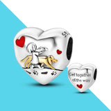 Heart Shape Beads for Bracelet DIY Love Pet Charms