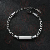 Child's Stainless Steel Engraveable ID Bracelet 5pc