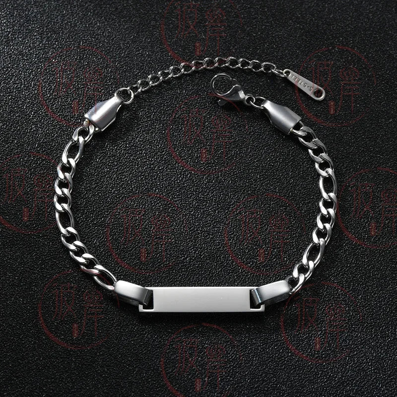 Child's Stainless Steel Engraveable ID Bracelet 5pc