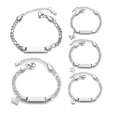 Child's Stainless Steel Engraveable ID Bracelet 5pc