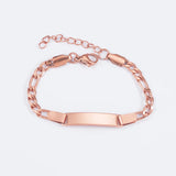Stainless Steel Child's ID Bracelet Engrave Metal Bracelets 5pc