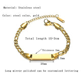Child's Stainless Steel Engraveable ID Bracelet 5pc