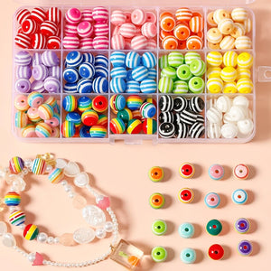 Striped Resin Watermelon Beads for DIY Beaded Necklace