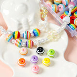 Striped Resin Watermelon Beads for DIY Beaded Necklace