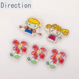 Childlike Transparent Graffiti Acrylic Sheet Pendant DIY Earring Material