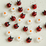 Ladybug and Flowers Beads DIY Earrings Hairpin Jewelry