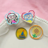 Hand-Painted Sunflower Girl Lollipop Pendant DIY Keychain