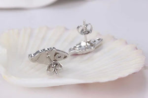 Kids 925 Silver Pink Enamel Ice Cream Stud Earring Girls Party Jewelry