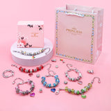Kids DIY Charm Bracelet Crystal Beaded Jewelry Set