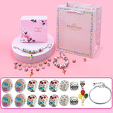 Kids DIY Charm Bracelet Crystal Beaded Jewelry Set